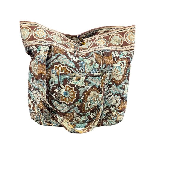 Vera Bradley Small Tic Tac Tote - Java Blue - Picture 9 of 10